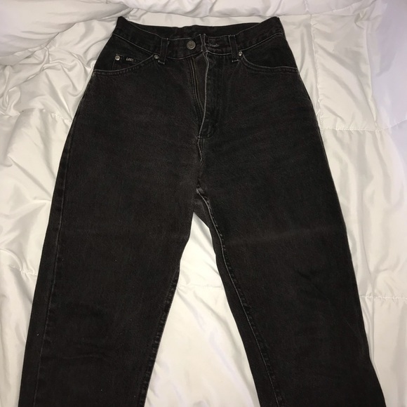 Lee Denim - Women’s Lee High-waisted Black Boyfriend/Mom Jeans
